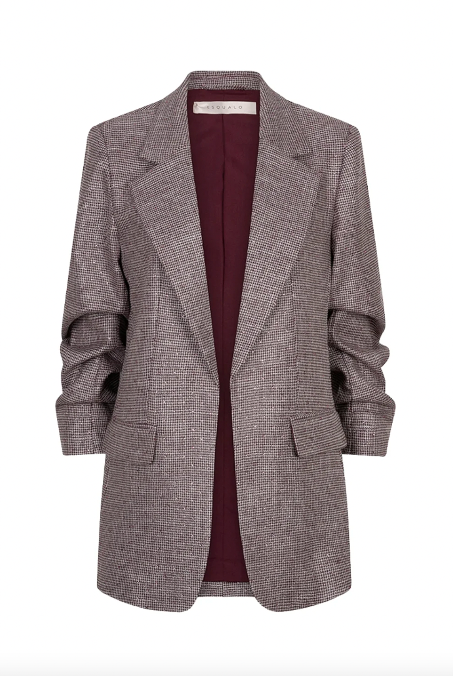Romy Wine Check Blazer