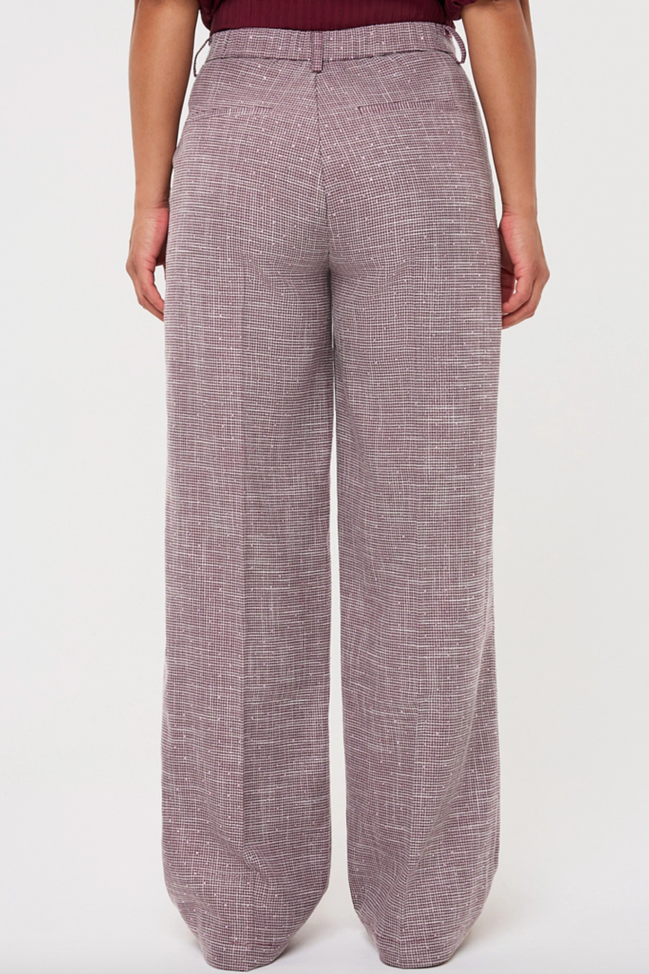 Nikki Wine Check Trouser