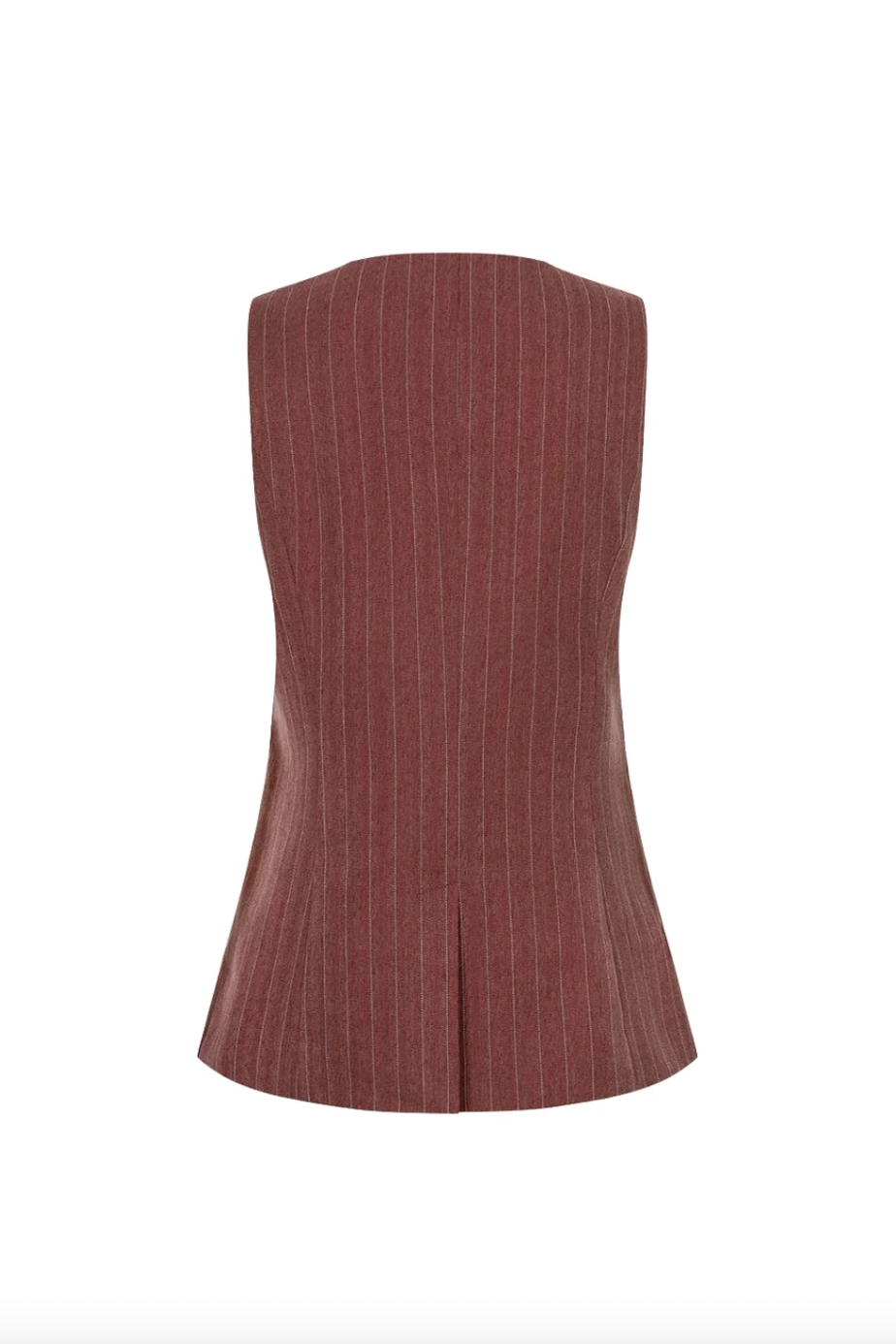 Pria Wine Pinstripe Waistcoat