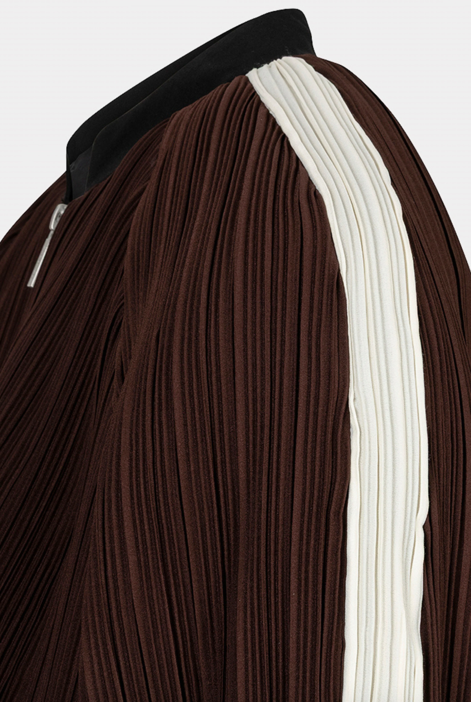 Ellen Chocolate Brown Stripe Bomber Jacket