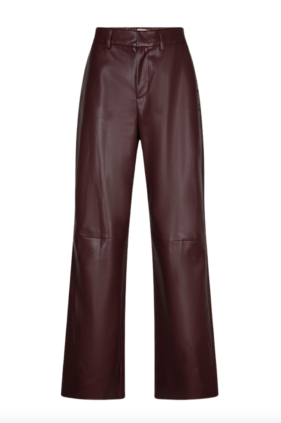 Stella Merlot Straight Leg Leather Trouser