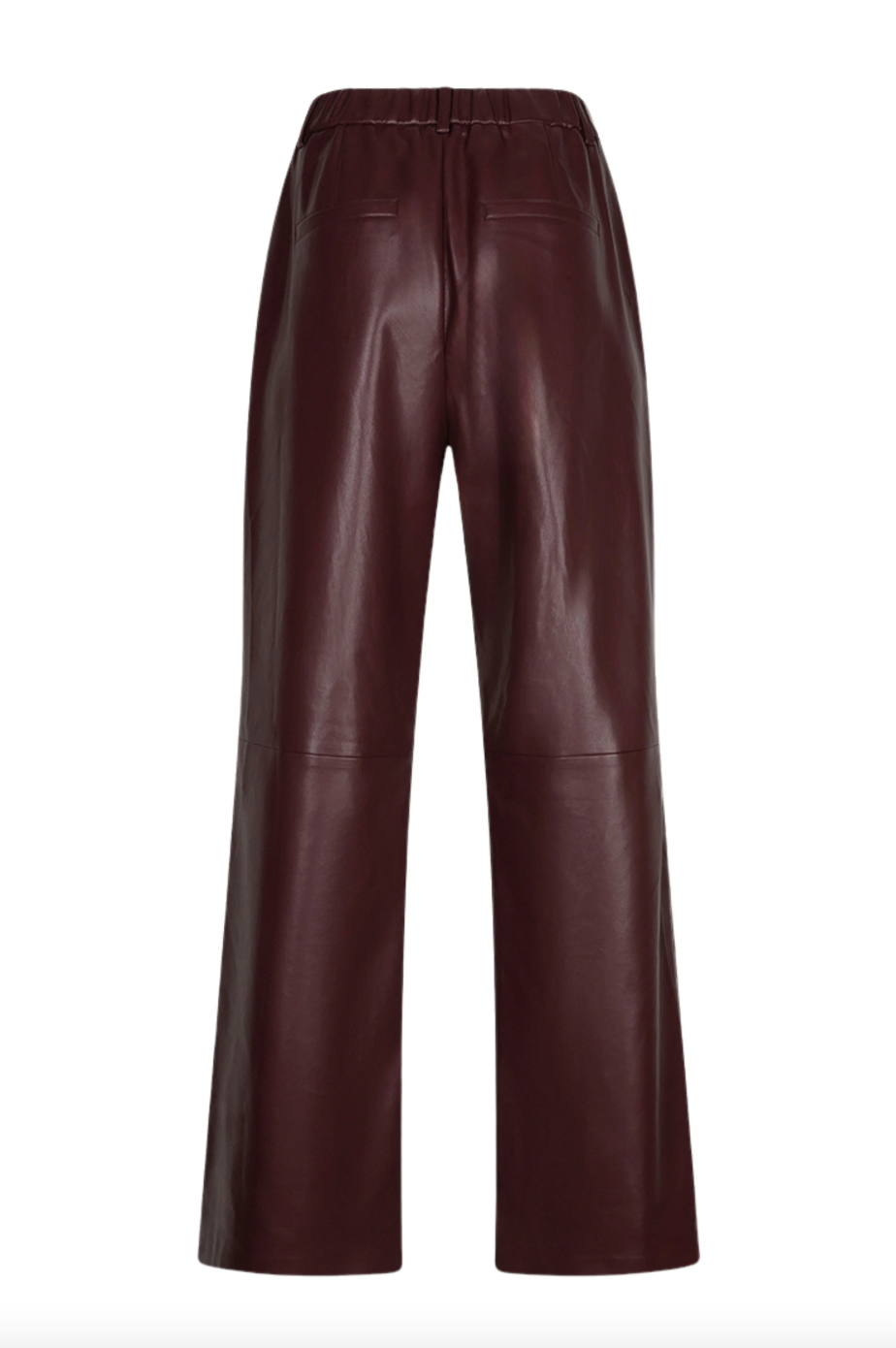Stella Merlot Straight Leg Leather Trouser
