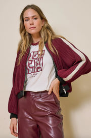 Aime Merlot Print T-Shirt