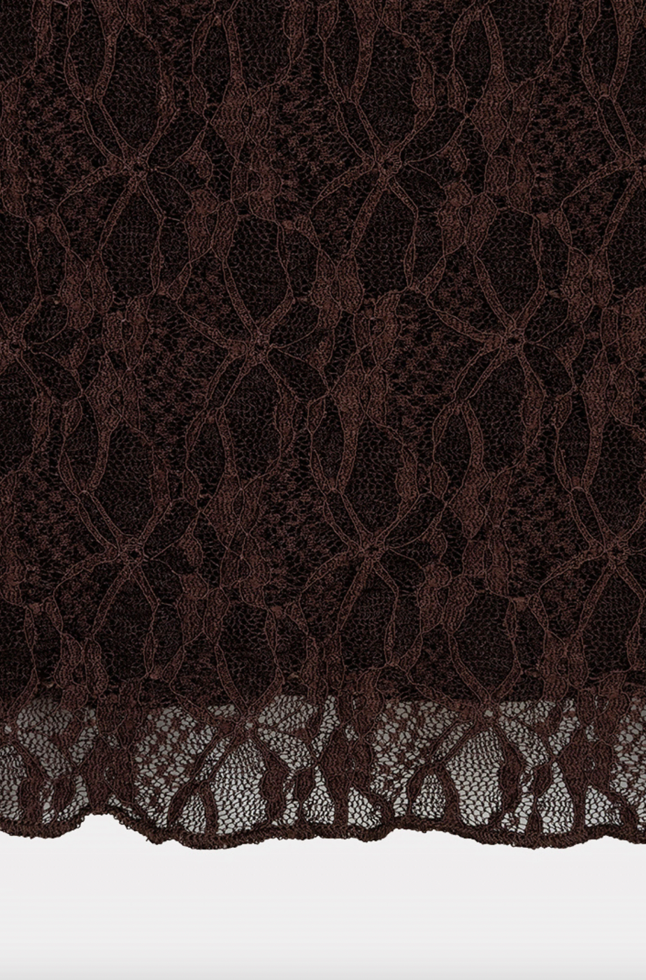Glenda Cacao Brown Long Sleeve Lace Top