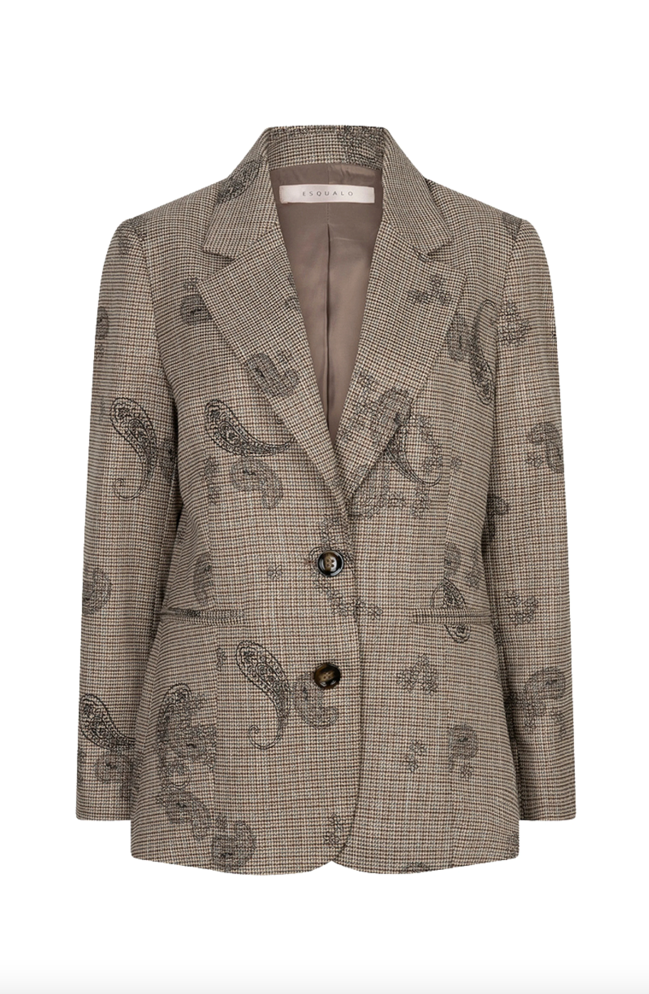 Libby Brown Blazer Paisley Check Print