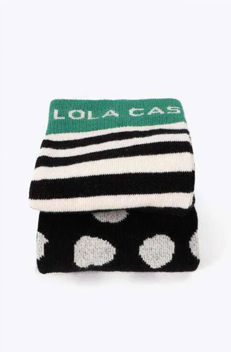 Fawn Spot/Stripe Printed Sock Pair