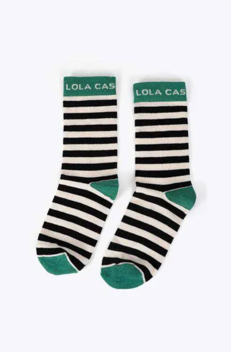 Fawn Spot/Stripe Printed Sock Pair