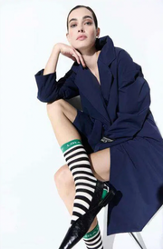 Fawn Spot/Stripe Printed Sock Pair