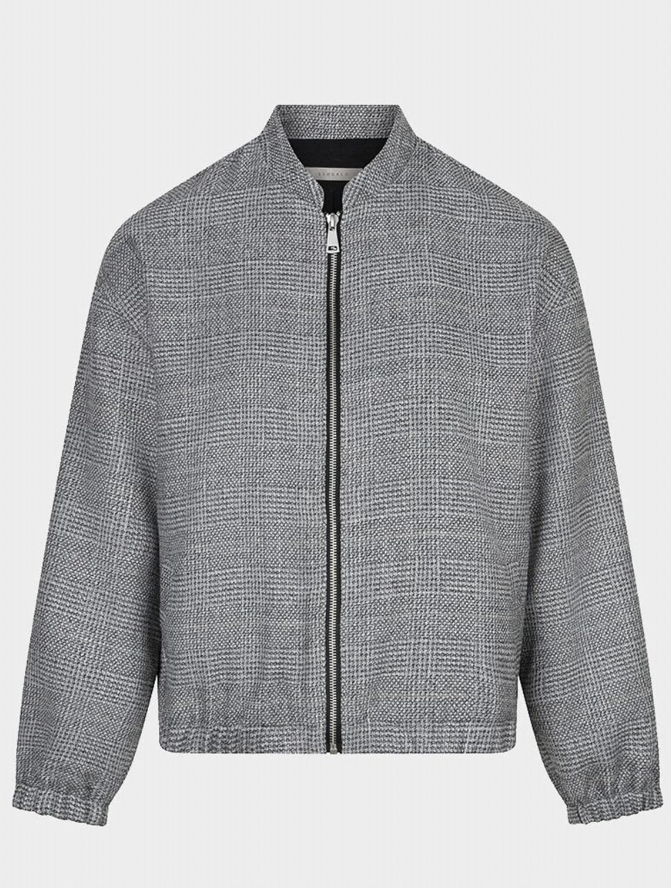 Brandy Grey Check Bomber Jacket