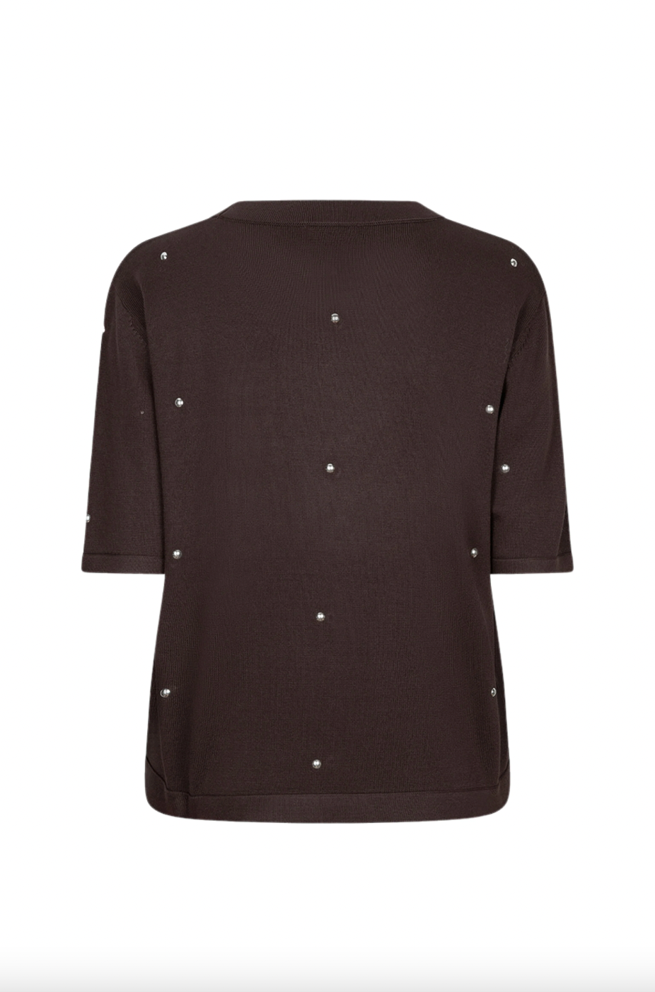 Sylvia Cacao Studded Sweater Top