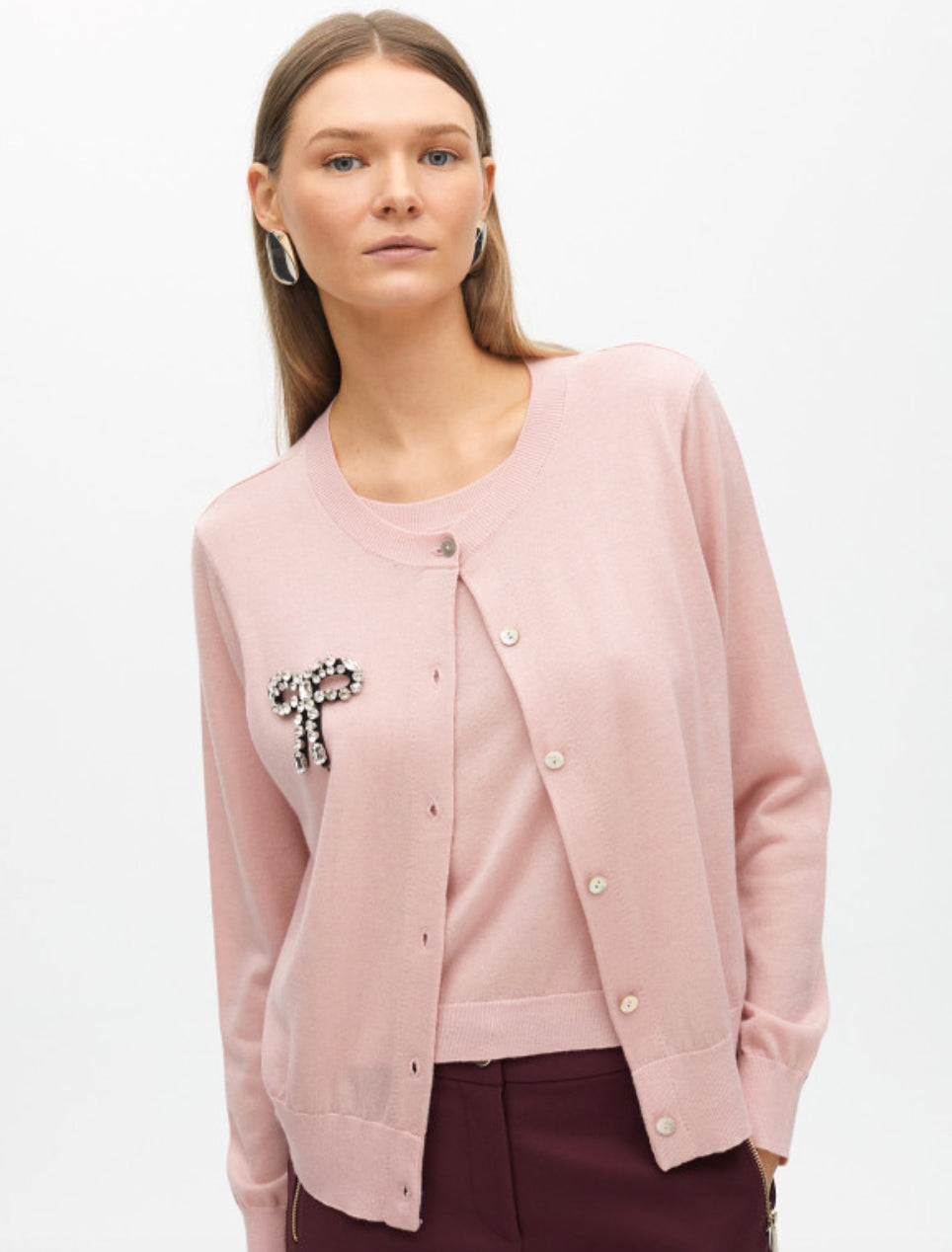 Bea Pink Bow Cardigan
