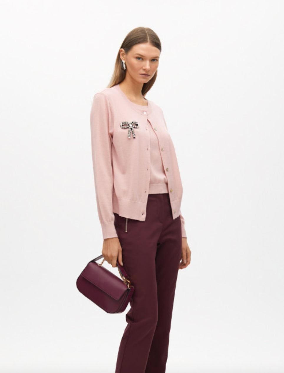 Bea Pink Bow Cardigan