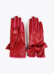 Lola Casa Mia Red & Pink Bow Glove