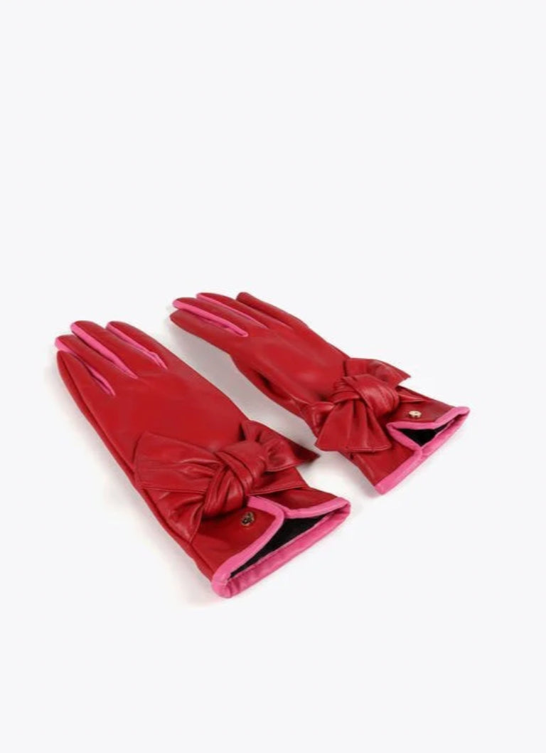 Lola Casa Mia Red & Pink Bow Glove