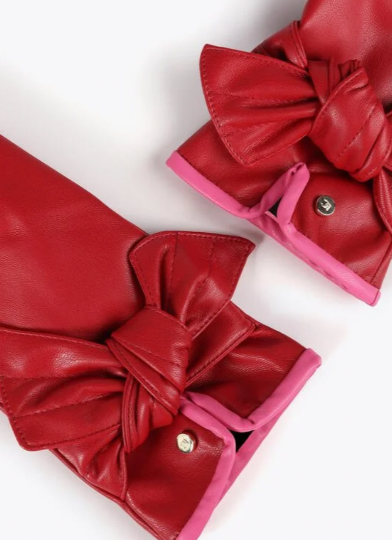 Lola Casa Mia Red & Pink Bow Glove
