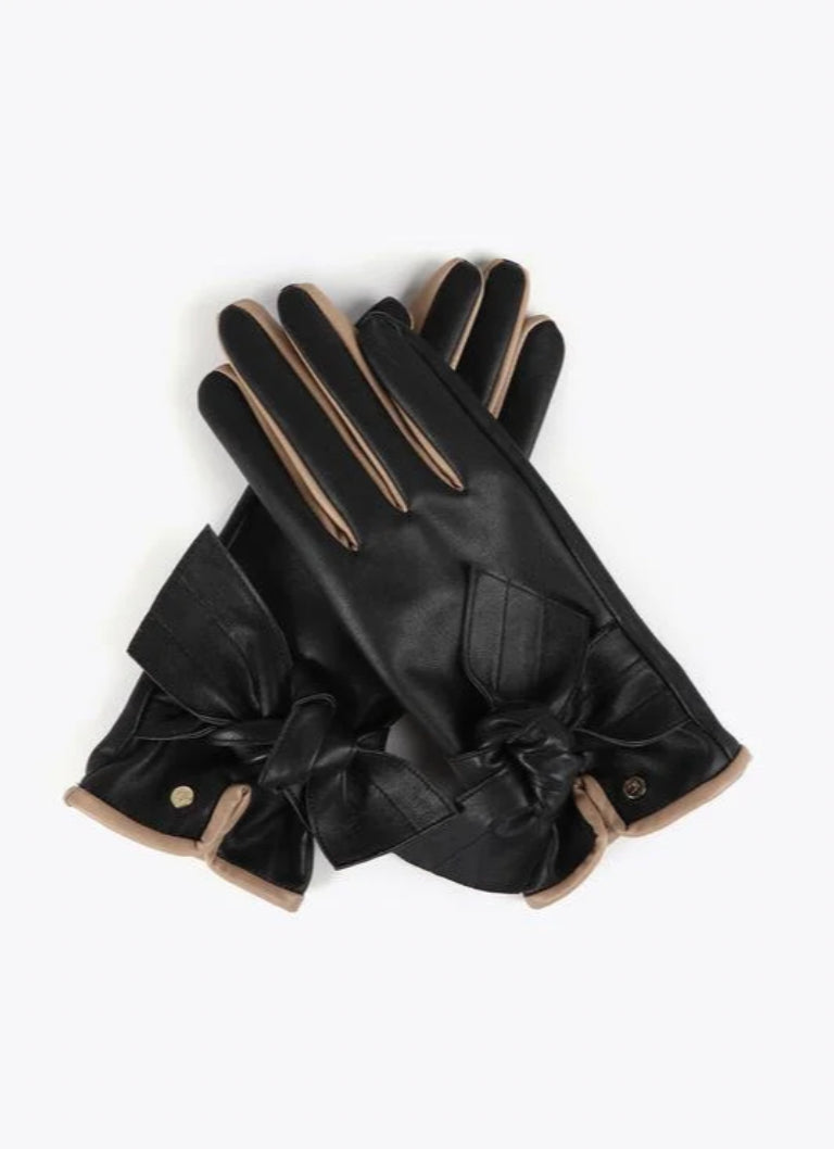 Lola Casa Mia Black & Cream Bow Glove