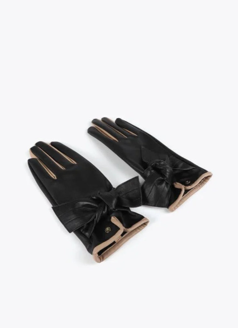 Lola Casa Mia Black & Cream Bow Glove