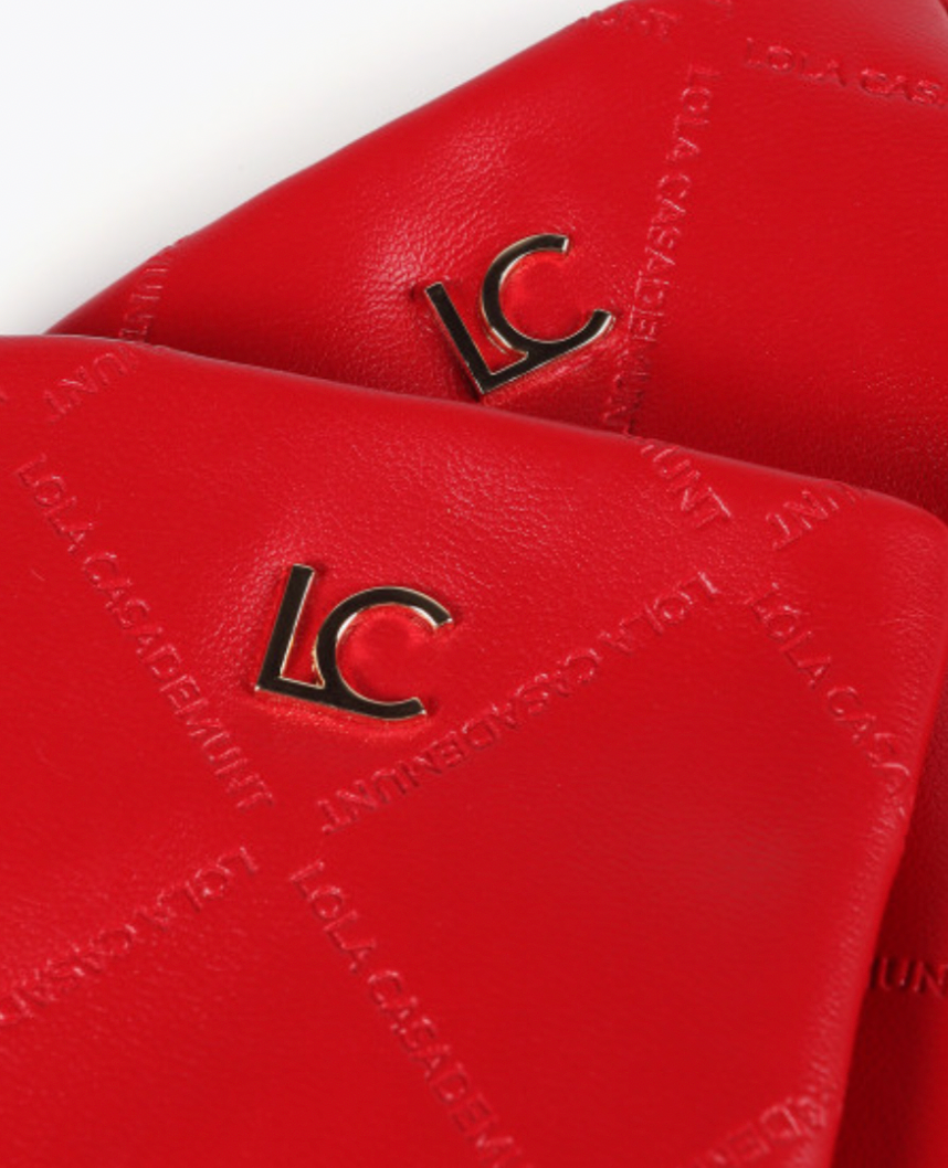 Lola Casa Eve Red Monogram Gloves