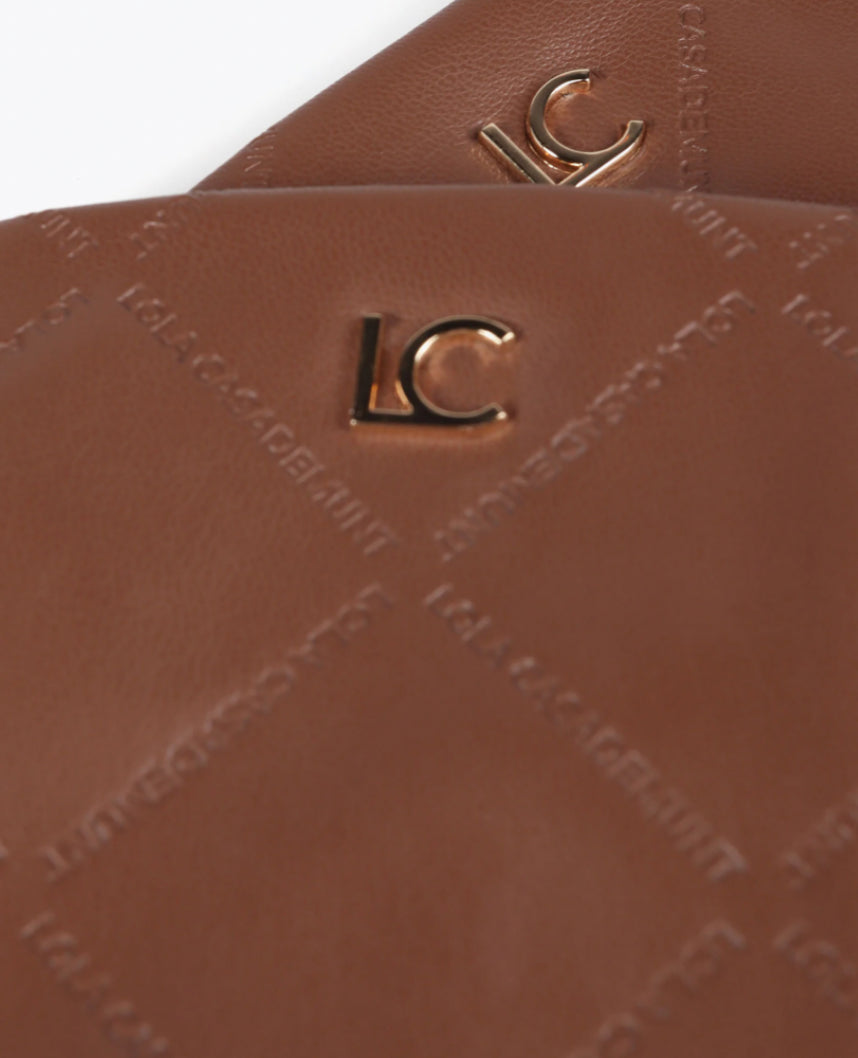 Lola Casa Eve Brown Monogram Glove
