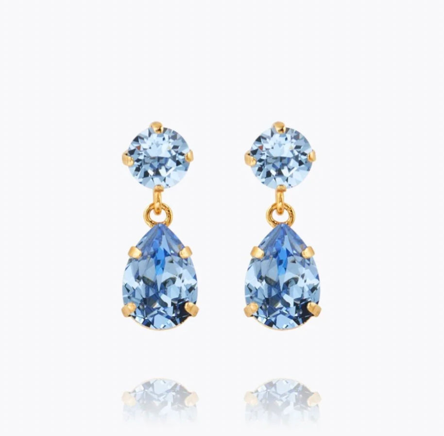 Caroline Svedbom Mini Drop Earrings Sapphire Blue