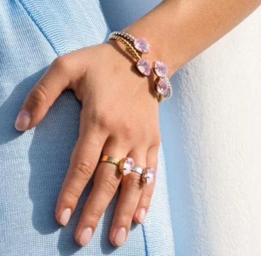 Caroline Svedbom Light Rose Mini Drop Ring