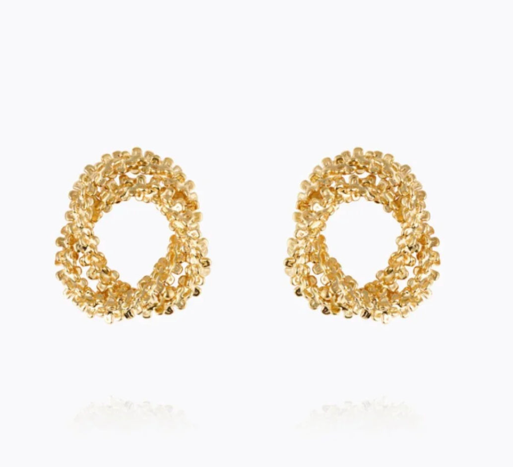 C Svedbom Gemma Gold Knot Earrings