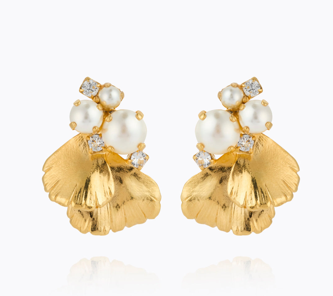 CS Lumi Pearl Earrings - Pearl & Crystal