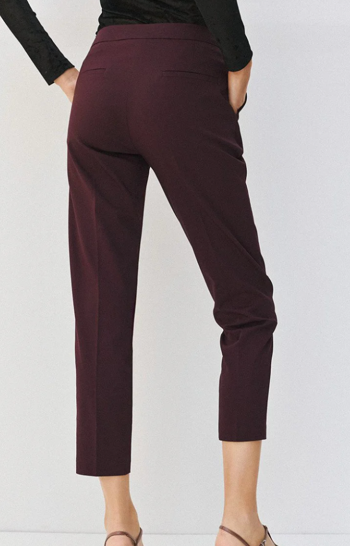 Kate Wine Ankle Length Trousers