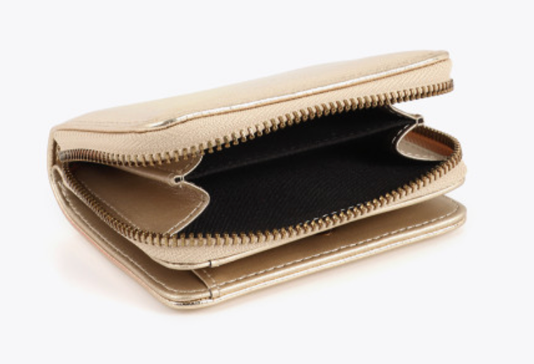 Lola Casademunt Gold Metallic Wallet