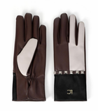 Astra Bicolor Faux-Leather Gloves
