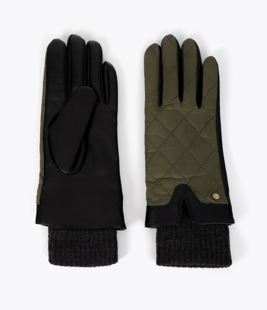 Lyra Green Quilted Glove