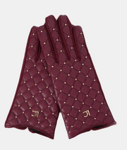 Sutton Burgundy Stud Glove