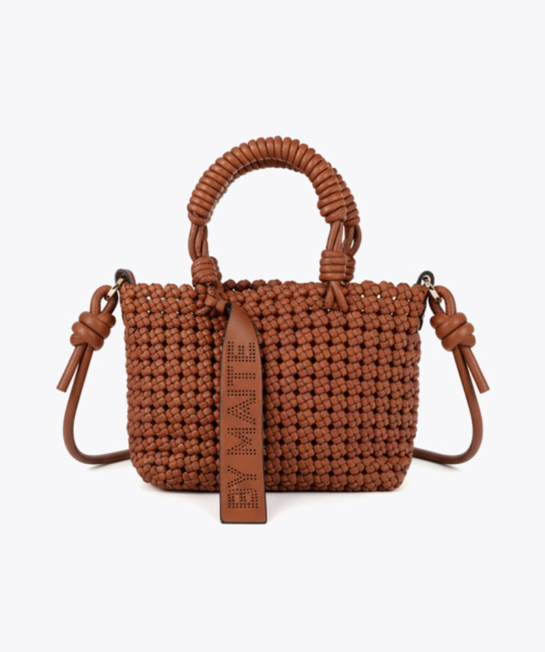 Solene Brown Knotted Crossbody Bag