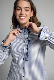 Atina Navy Striped Bariloche Shirt