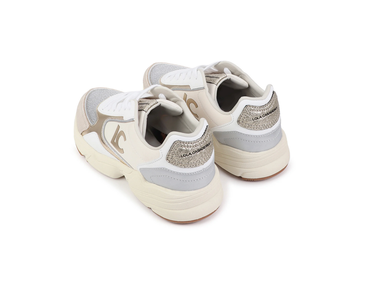 Lola Cream & Gold Trainer