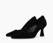 Lodi Genius Black Suede Low Heel