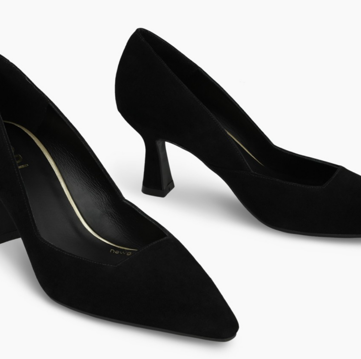 Lodi Genius Black Suede Low Heel