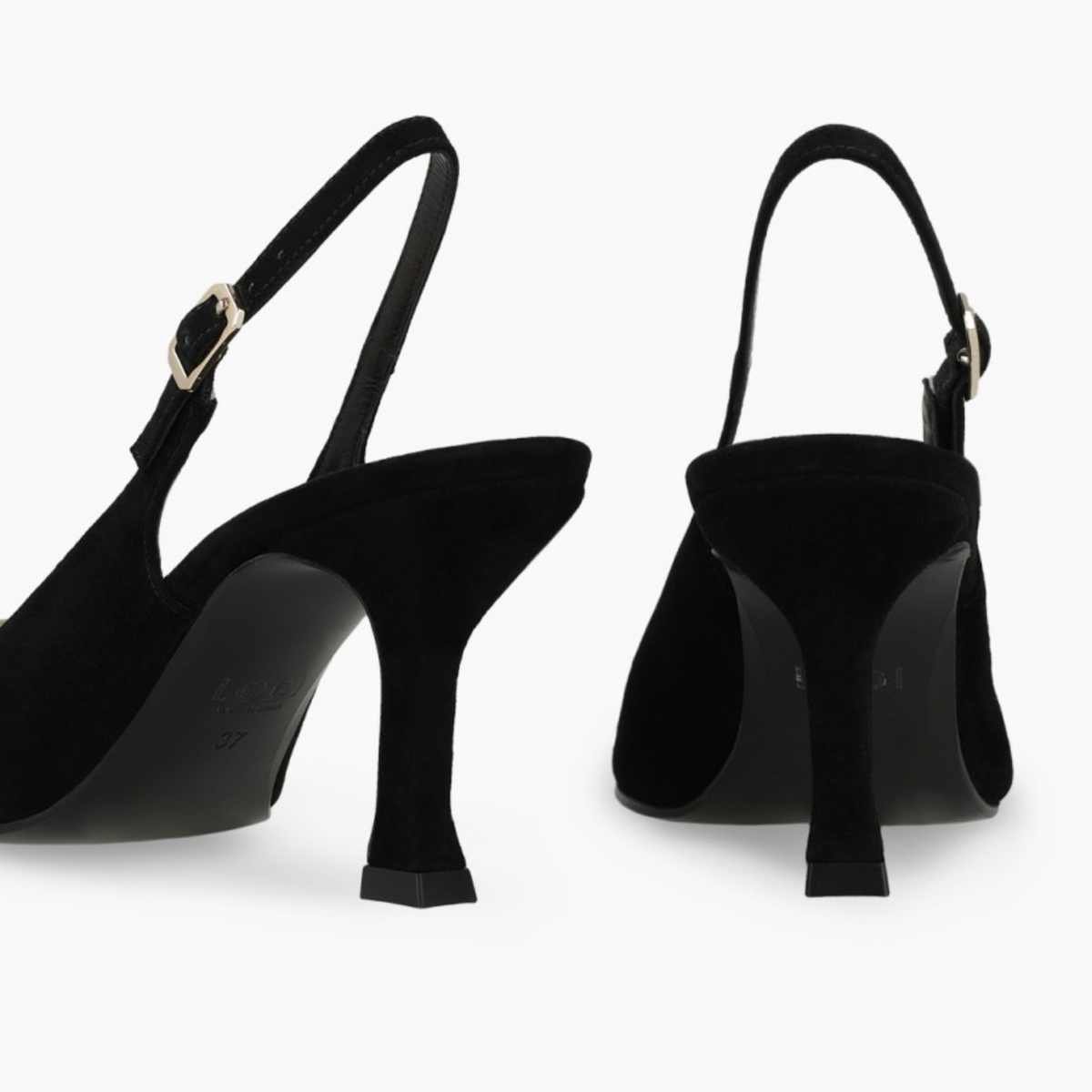 Lodi Pascal Black Slingback Heel