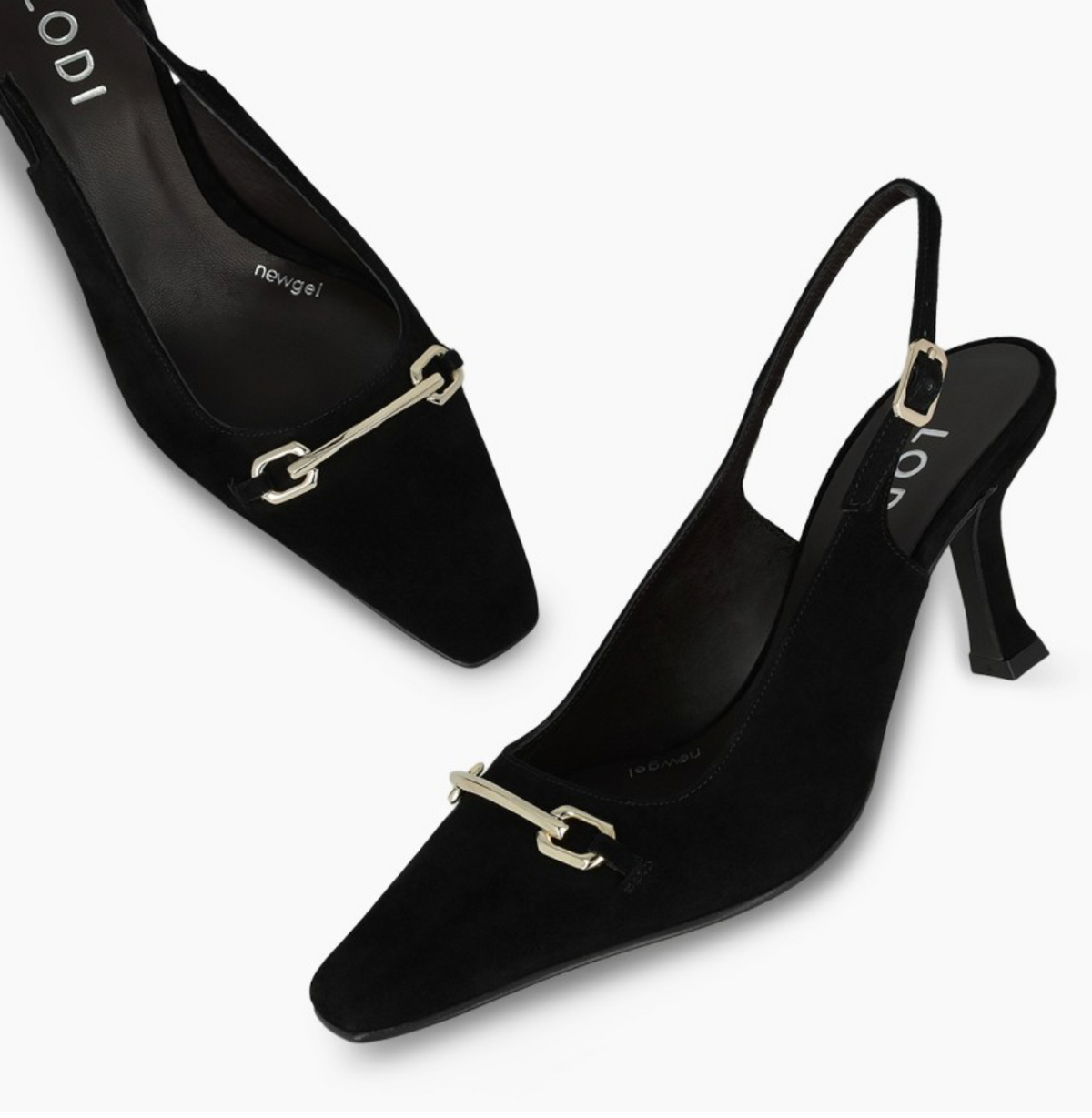 Lodi Pascal Black Slingback Heel