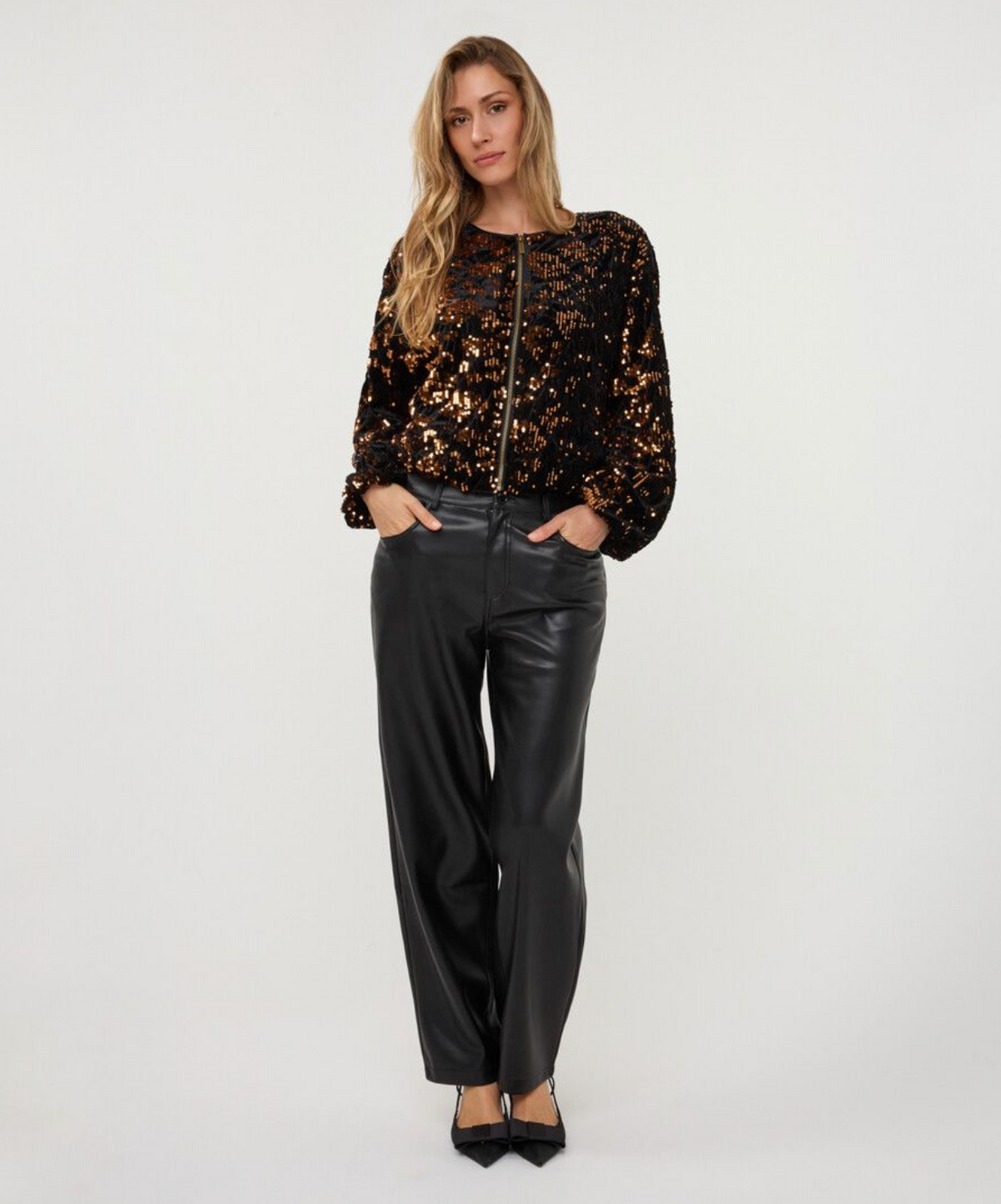 Christina Black Sequin Jacket