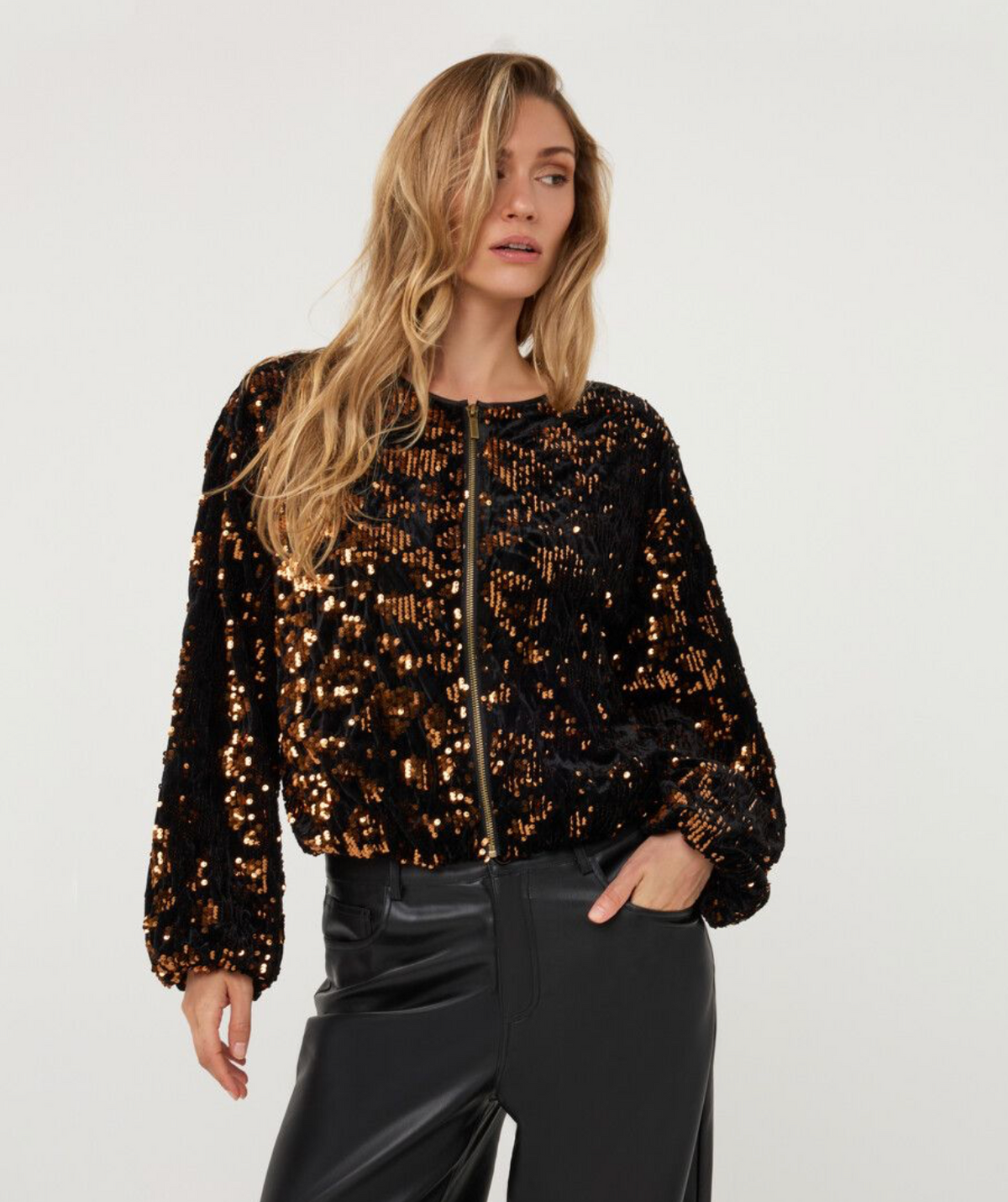 Christina Black Sequin Jacket