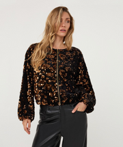 Christina Black Sequin Jacket