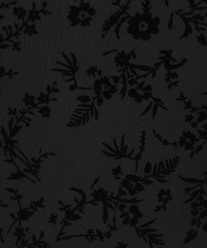 Ivy Black Floral Mesh Top