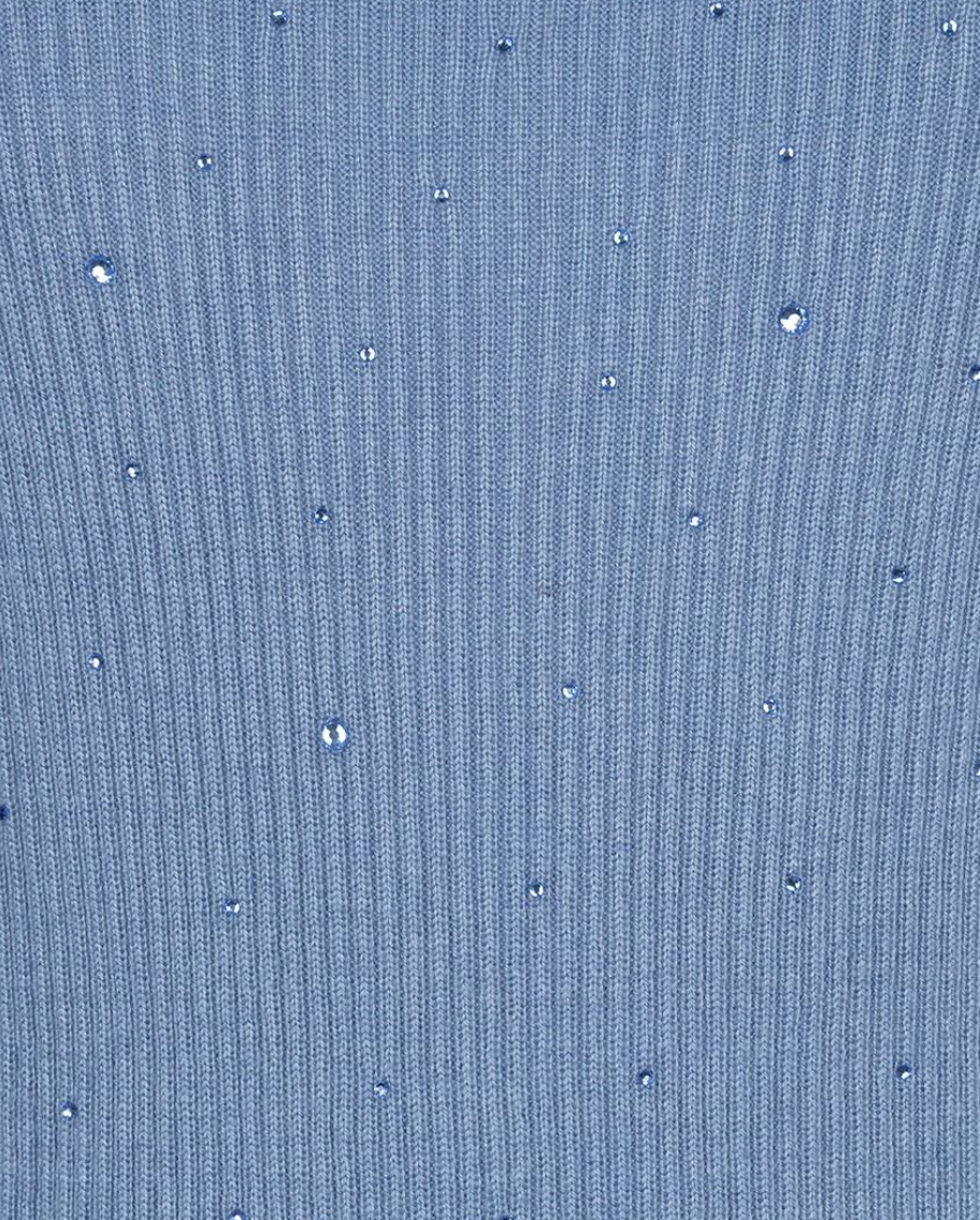 Ivy Dark Sky Blue Sweater with Studs