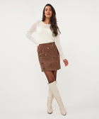 Esme Coffee Sequin Skirt