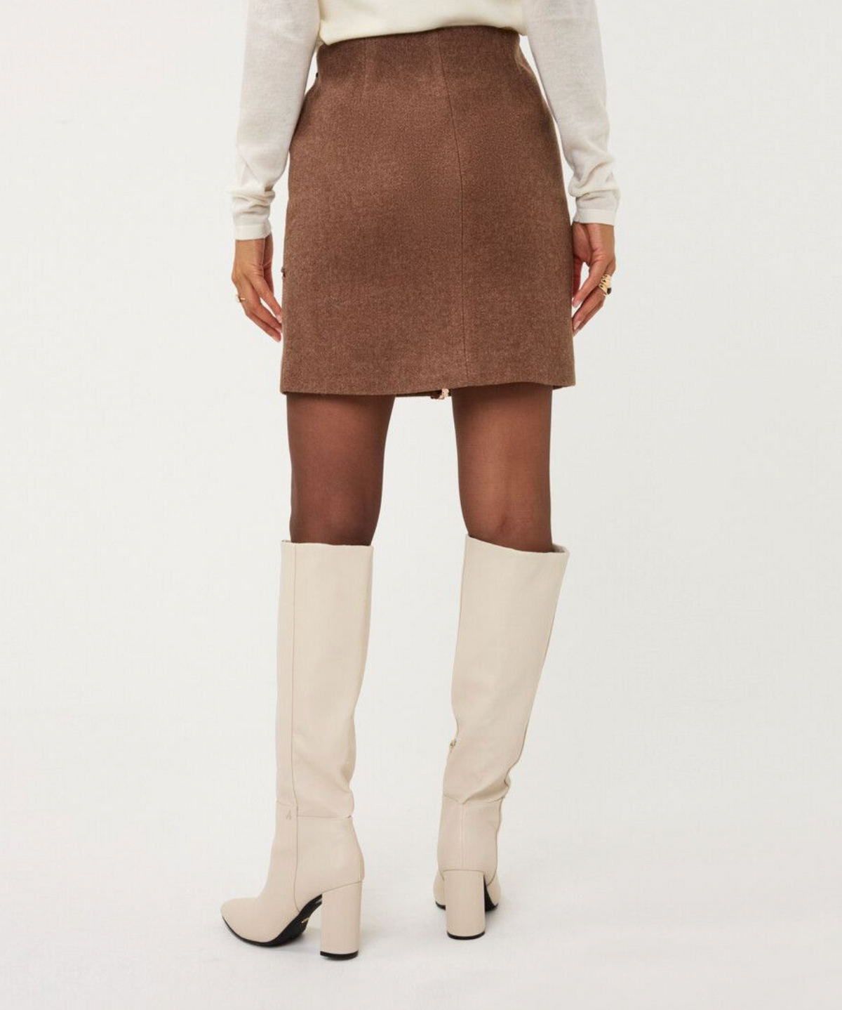 Esme Coffee Sequin Skirt