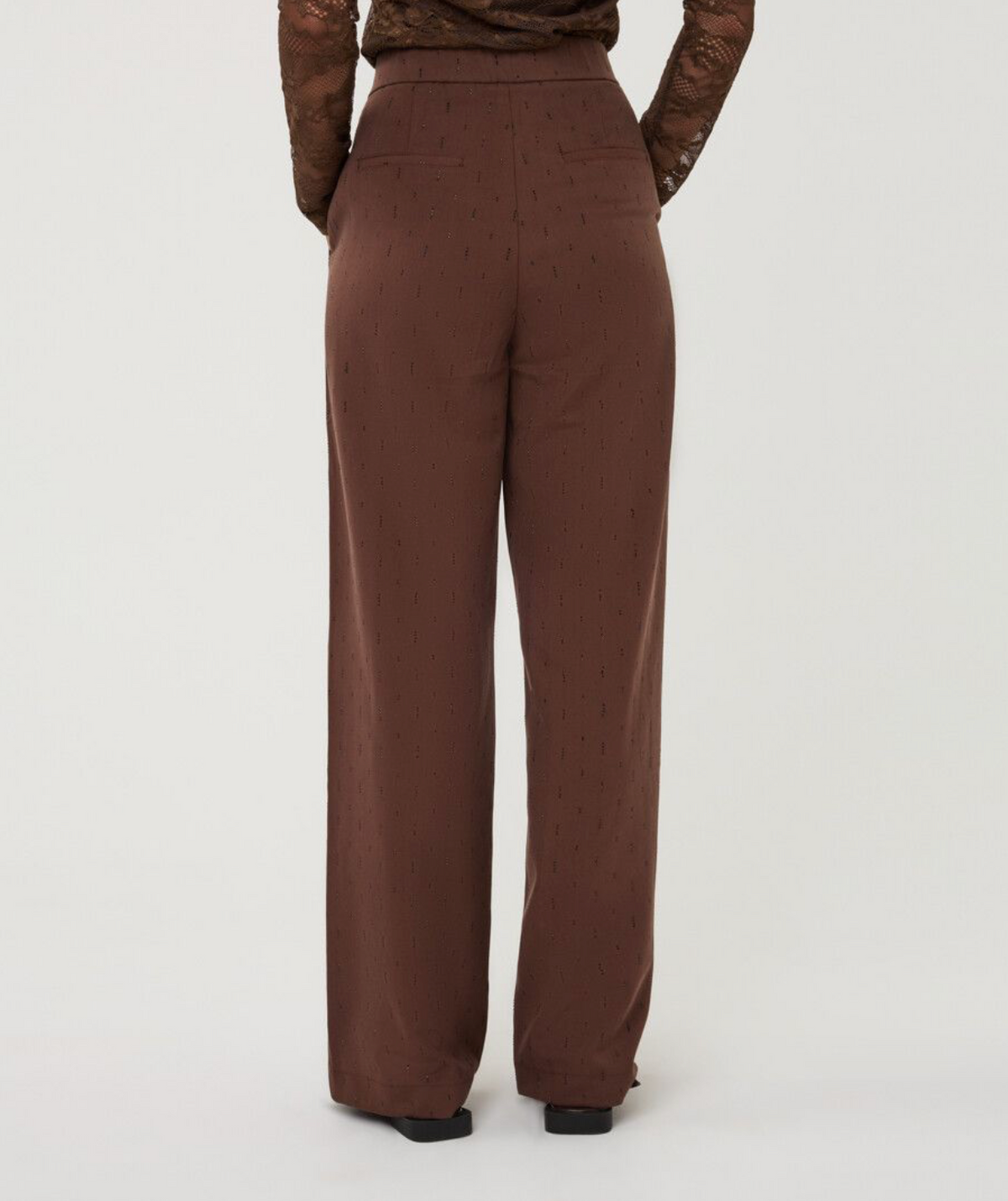 Harriet Brown Rhinestone Wide-Leg Trousers