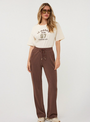 Evie Brown Striped Trouser