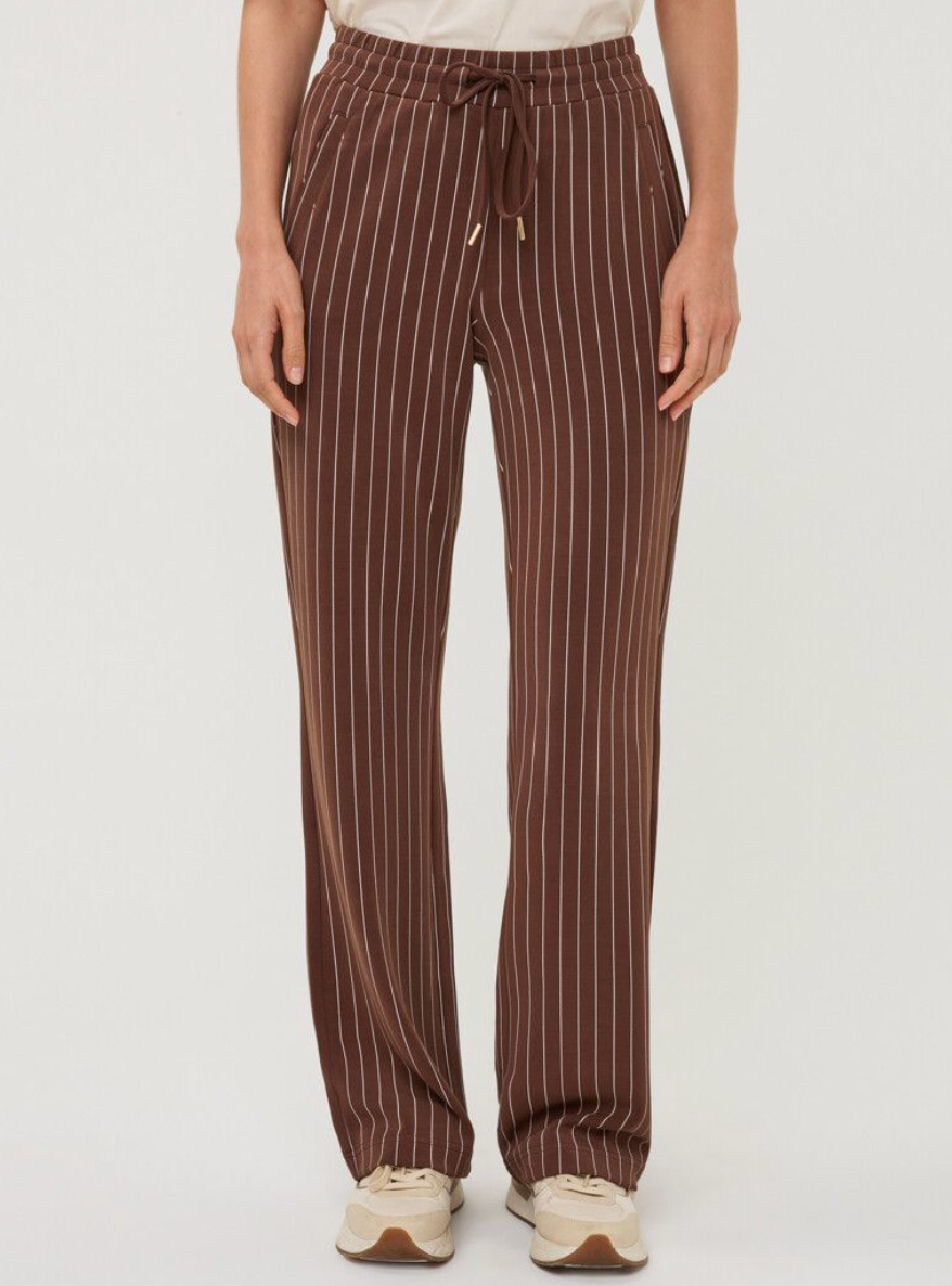 Evie Brown Striped Trouser