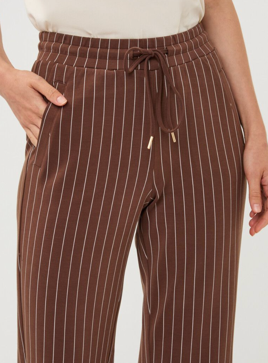 Evie Brown Striped Trouser